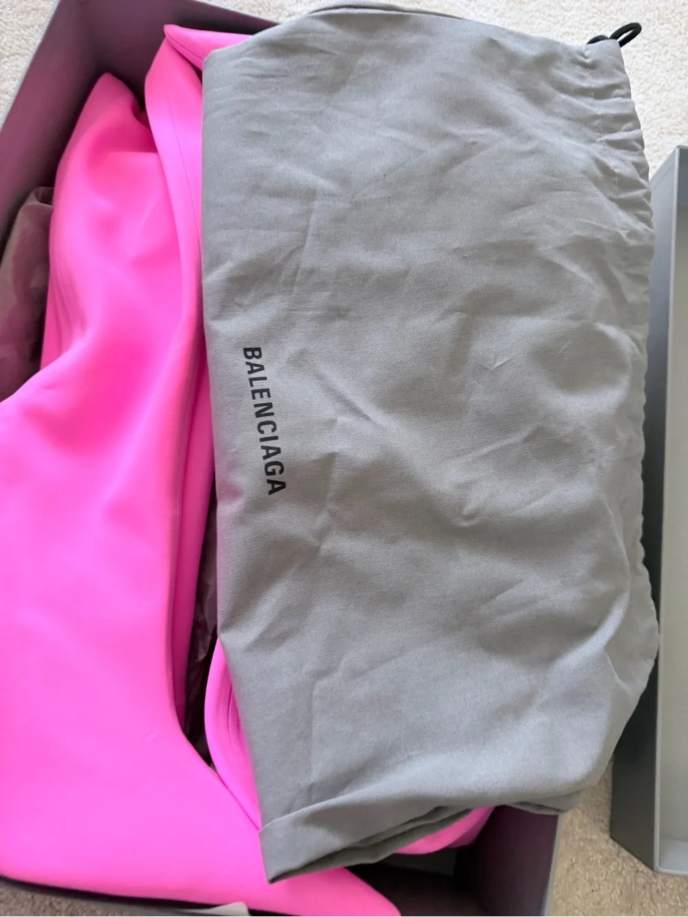 Balenciaga Knife Hot Pink Pointed Toe Stiletto Knee-High Boots size 39